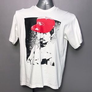 Pre-owned White T-Shirt with Manny Design Size L